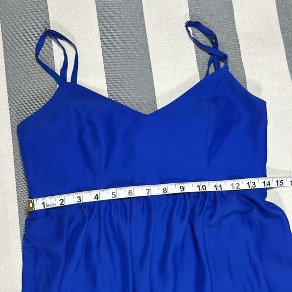 Felicity & Coco Womens Blue Empire Waist Maxi Dress Sleeveless Spaghetti LP - Picture 7 of 11